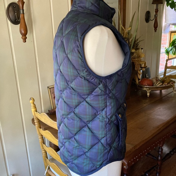 J.CREW Excursion Vest Black Watch Plaid Med - Picture 4 of 11